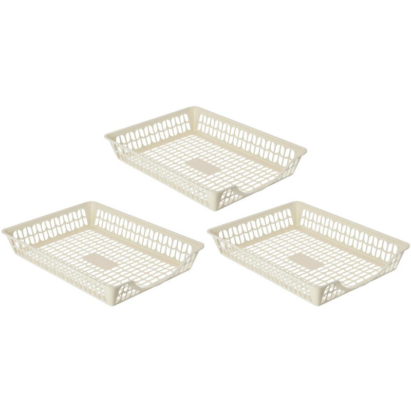 Rebrilliant Paper Organizer Plastic Basket Set Wayfair